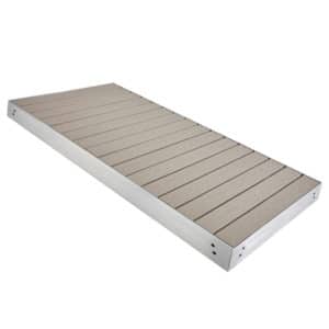 Aluminum dock section with azek pvc decking