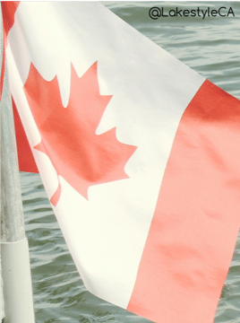 Canadian Flag at the Lake