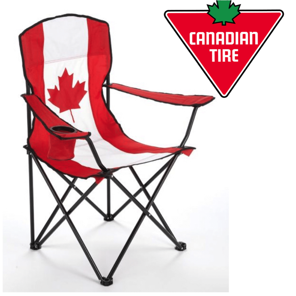 Strong Weather-Resistant Steel Frame Canadian Flag Deluxe Armchair from Canadian Tire