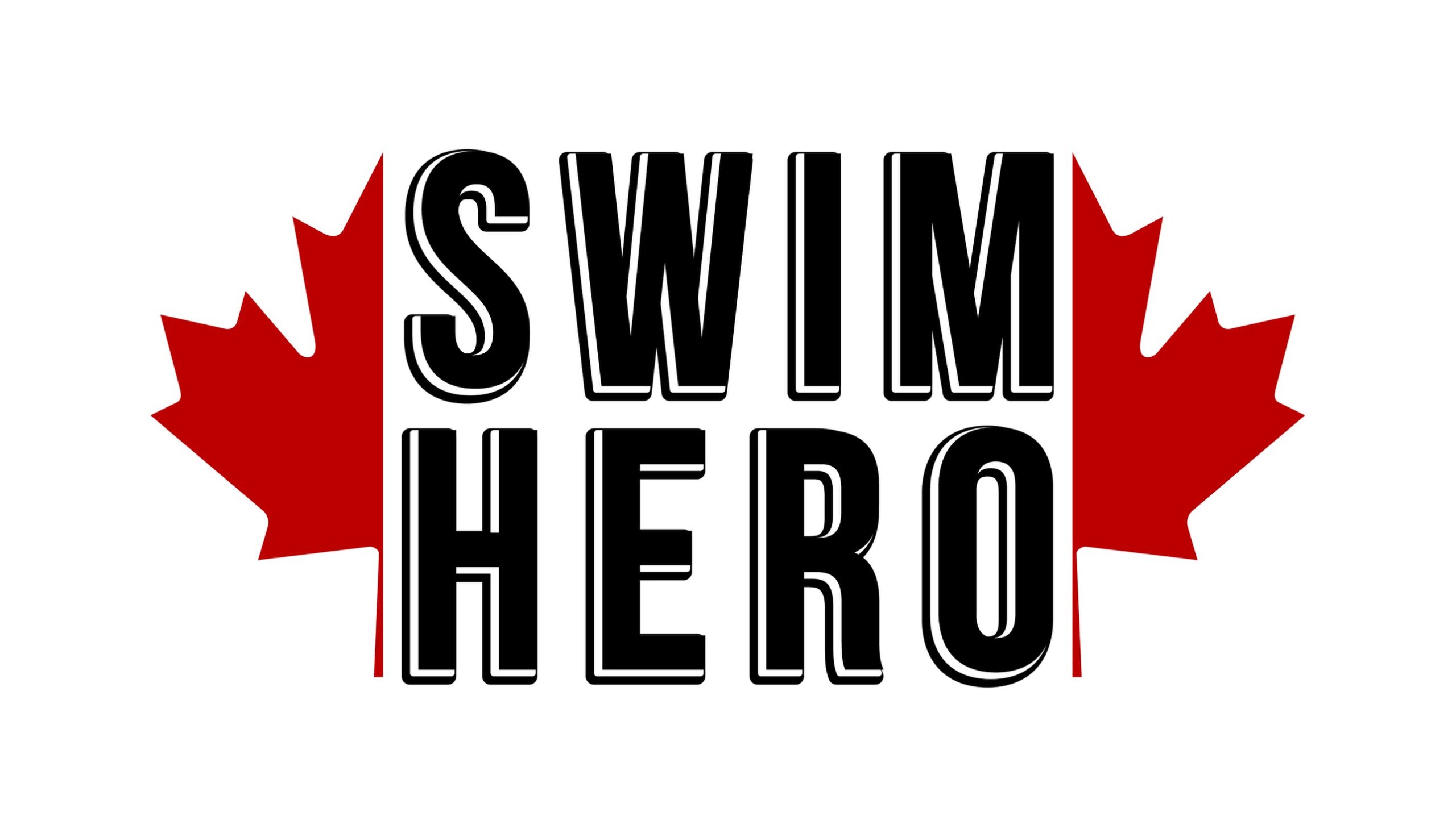 swim hero black lettering logo
